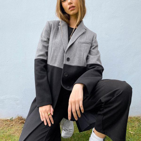 人気絶頂 楽天市場 フレンチコネクション French Connection 黒とグレーのフレンチコネクションカラーブロックコート アウター レディース 女性 インポートブランド 小さいサイズから大きいサイズまで セレクトショップ Diva Closet 公式 Dfilogistics Co Id