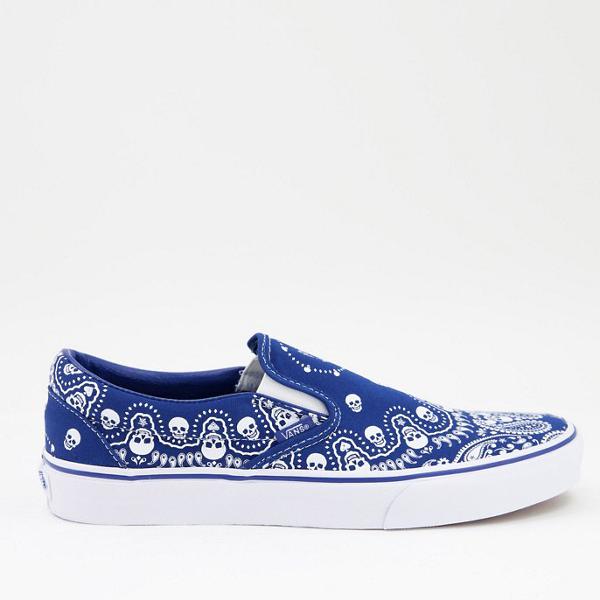 ヴァンズ Vans Vans バンズ Vans Slip Onbandanaトレーナー ブルー モカション メンズ 男性 インポート商標名 鈍い大きさから馬鹿でかいサイズまで 京都のより抜く舗divacloset Mayphatdienhoangha Com