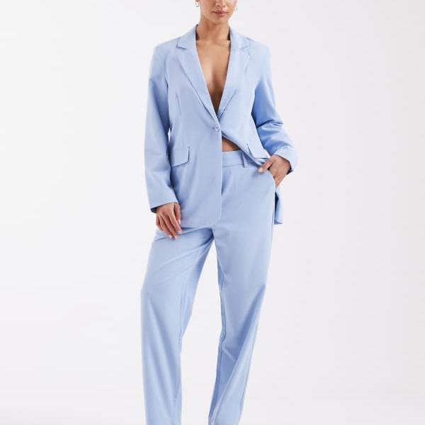ヴェロモーダ Vero Moda Vero Moda Petite ストレートレッグ テーラード トラウザー コーデ（ブルネラブルー）  下つ方  レディース お上さん インポートブランド たわい無い大きさから気が大きい大きさまで