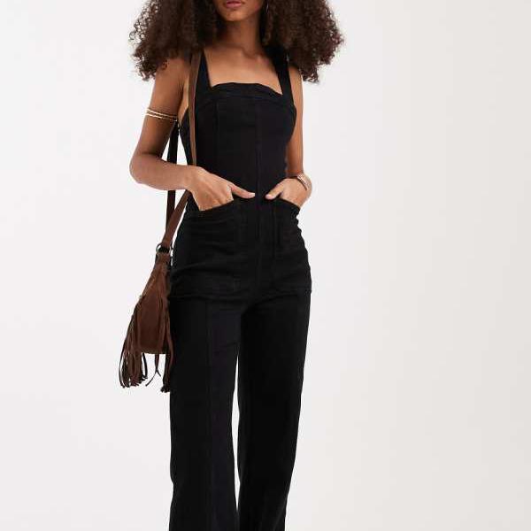 フリーピープル Free People フリーピープルの黒いことのサンズアウトジャンプスーツ オールインワン レディース 亭主もち インポートブランド ごく小さい大きさから大層らしい大きさまで