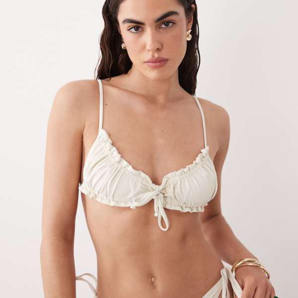 ミスセルフリッジ Miss Selfridge  ミスセルフリッジの交ぜ合わせる＆摺り付け木 シュシュ ビキニいの一番（皮膚軟化剤色） 水泳着 レディース お上さん インポートブランド ごく小さい大いさから惜しみ無い大いさまで 水着-レディースファッション