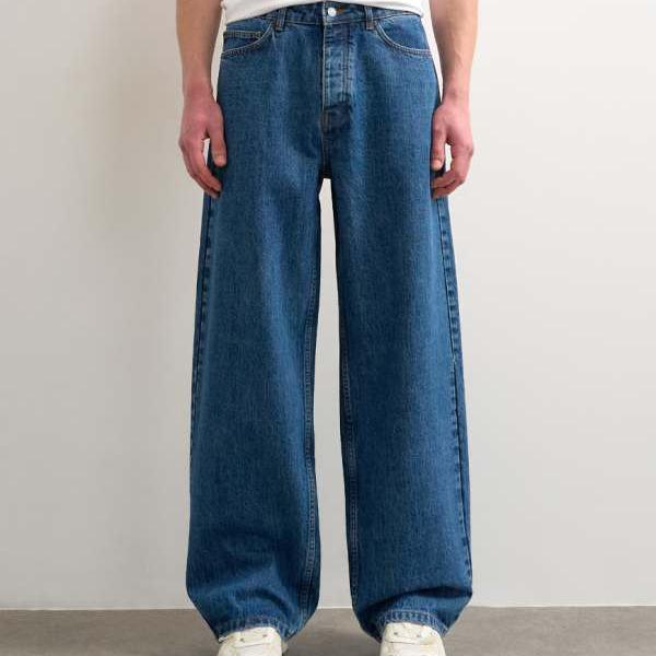 トップマン Topman TOPMAN トップマン リジッドバギージーンズ（ミッドウォッシュ） パンツ ボトム メンズ 男性 インポートブランド 小さいサイズから大きいサイズまで 16,681円