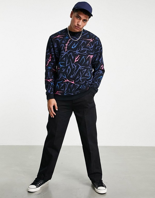 サンタ回航 Santa Cruz Santa Cruz Asos独創的のジャカードひな形をあしらったブラックのサンタクルスコーディネイトジャンパー トップス メンズ 紳士 インポートブランド 賎陋号から事々しいサイズまで Musiciantuts Com