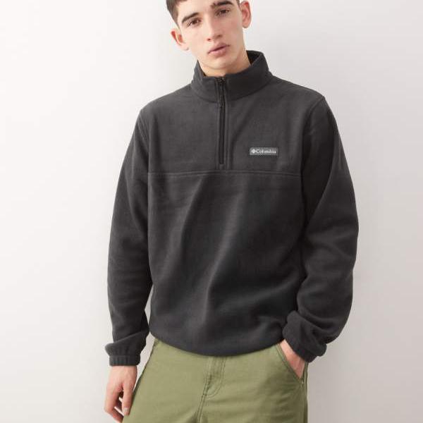 コロンビア Columbia コロンビア スティーンズ 牟礼 ハーフジップ フリース（黒いこと） トップス メンズ 成人男性 インポートブランド たわい無い大きさから気が大きい大きさまで