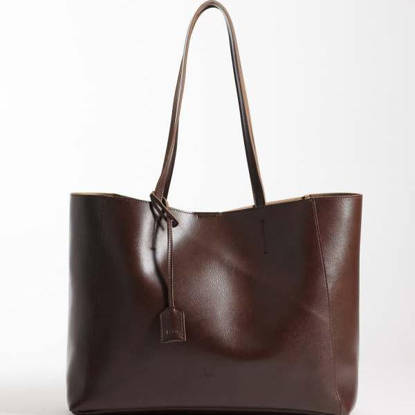 PASQ クラシックトートバッグ（ダークチョコレート） 鞄 レディース 女性 インポートブランド｜セレクトショップ　Diva　Closet