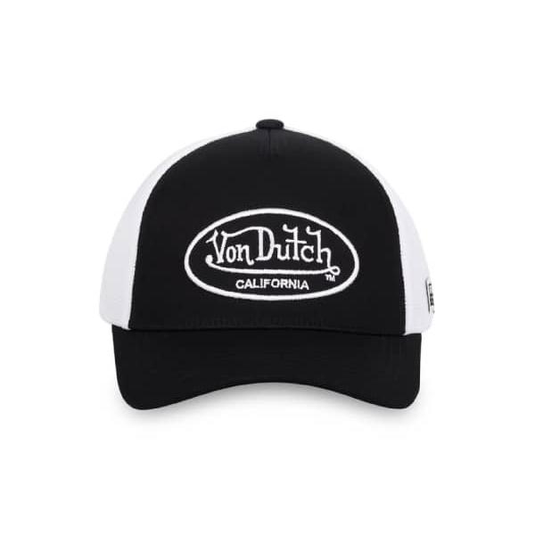 Von Dutch VDロゴ トラッカー ダッド キャップ（黒と白） 帽子 レディース 女性 インポートブランド