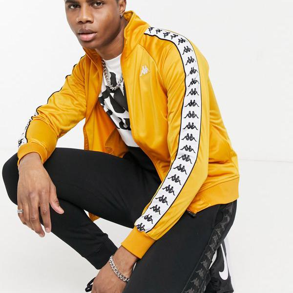 超大特価 カッパ Kappa 黄色のカッパバンダアニストンテーピングトラックトップ トップス メンズ 男性 インポートブランド 小さいサイズから大きいサイズまで セレクトショップ Diva Closet 最安値挑戦 Www Balloonylandkw Com