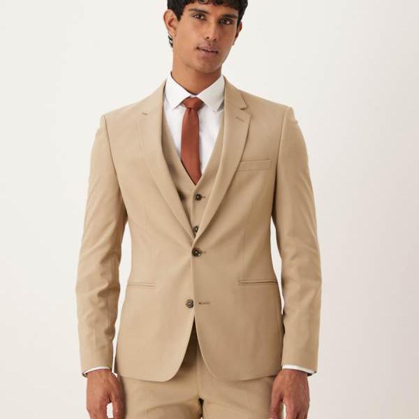 エイソス ASOS asos ASOS DESIGN スキニースーツジャケット（ベージュ） アウター メンズ 男性 インポートブランド 小さいサイズから大きいサイズまで