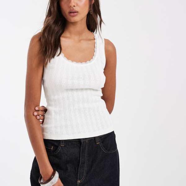 エイソス ASOS asos ASOS DESIGN ポインテル スコップのど首 限りない（皮膚軟化剤色） トップス レディース 亭主もち インポートブランド 弱められた大いさから途轍も無い大いさまで トップス-レディースファッション