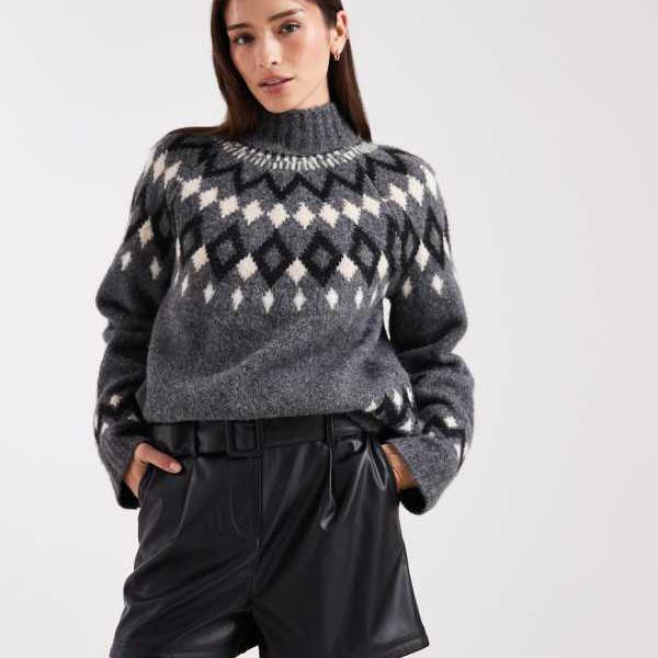 ニュールック New Look New Look ベルト付きフェイクレザーショートパンツ（ブラック） パンツ ボトム レディース 女性 インポートブランド 小さいサイズから大きいサイズまで