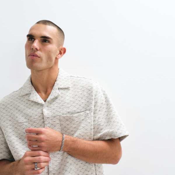 エイソス ASOS asos ASOS DESIGN 厚地の外套大きさ テクスチャード リビア プルオーバー (エクリュ) トップス メンズ 成人男性 インポートブランド 小っちゃい大きさから途轍も無い大きさまで