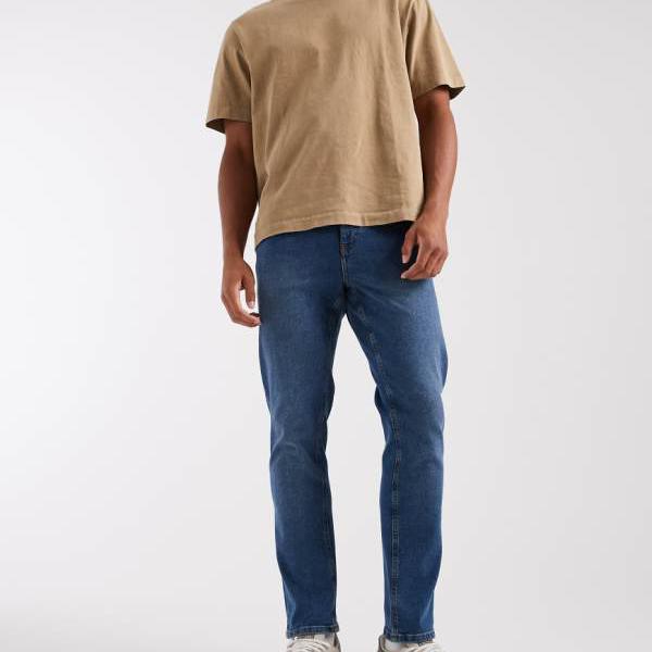エイソス ASOS asos ASOS DESIGN か細いデニム（ライトウォッシュブルー） ズボン下 下つ方 メンズ 成人男性 インポートブランド ごく小さい大きさから大層らしい大きさまで