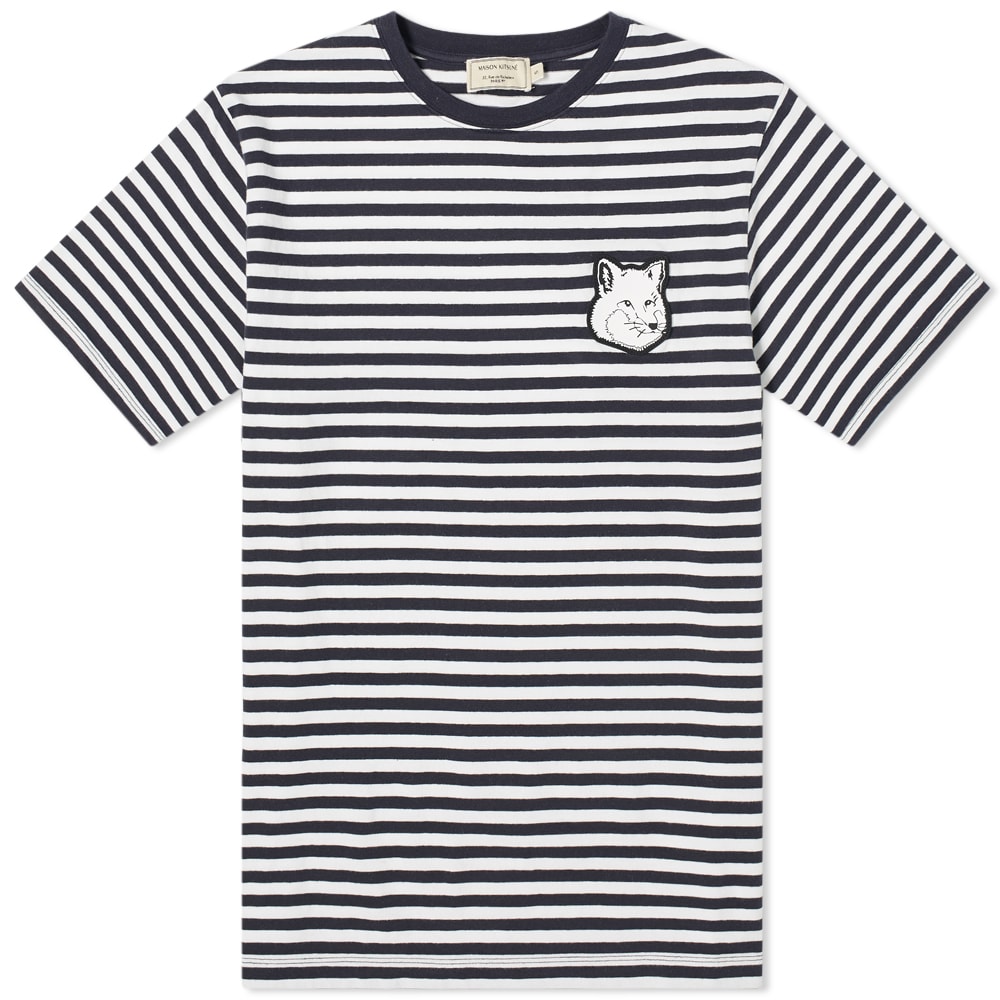 想像を超えての メゾン キツネ Maison Kitsune Maison Kitsune メゾンキツネストライプラージフォックスリラックスtシャツ トップス メンズ 男性 インポートブランド 小さいサイズから大きいサイズまで 海外輸入 Blisspharm Com