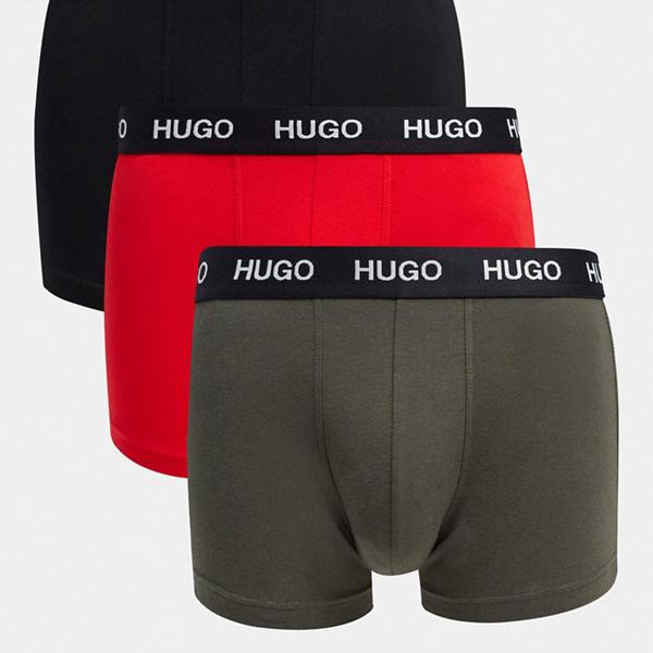Hugo躯幹御召し3風呂敷包みトランク 黒ん坊 カーキ 丹赤 下着 メンズ マスキュリン インポート商標 貧賎サイズから豪いサイズまで 京都の選分ける店鋪divacloset Maxtrummer Edu Co