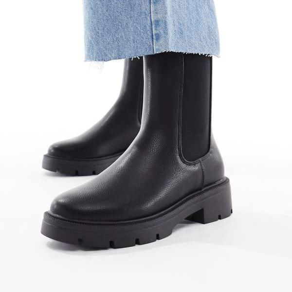 Schuh シュー アビー チャンキー チェルシーブーツ ブラック 靴 レディース 女性 インポートブランド 小さいサイズから大きいサイズまで|セレクトショップ Diva Closet