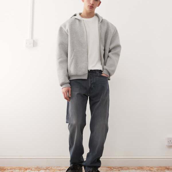 ウィークデイ Weekday Weekday Space リラックスフィット ストレートジーンズ（ダークブルーウォッシュ） パンツ ボトム メンズ 男性 インポートブランド 小さいサイズから大きいサイズまで