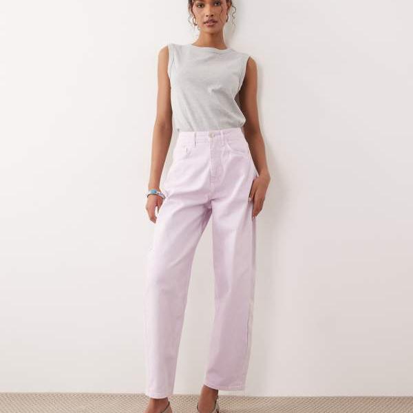 エイソス ASOS asos ASOS DESIGN スリムバレルジーンズ（ライラック） パンツ ボトム レディース 女性 インポートブランド 小さいサイズから大きいサイズまで｜セレクトショップ　Diva　Closet
