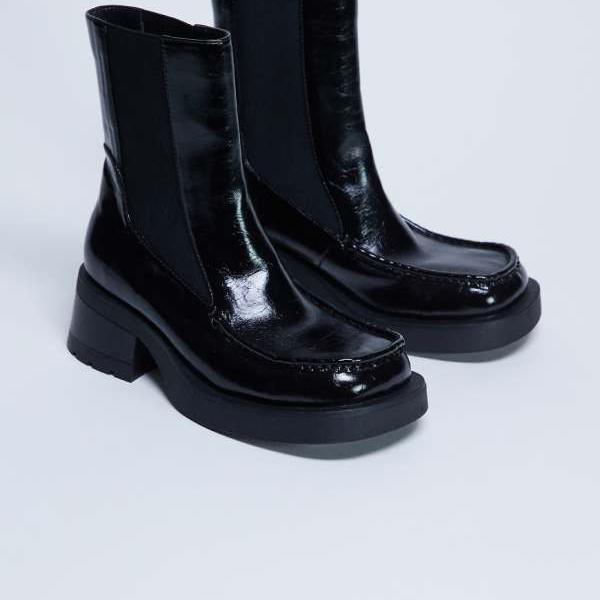 トップショップ Topshop TOPSHOP トップショップ ナルラ スクエアトゥ チェルシーブーツ（ブラック） 靴 レディース 女性 インポートブランド 小さいサイズから大きいサイズまで