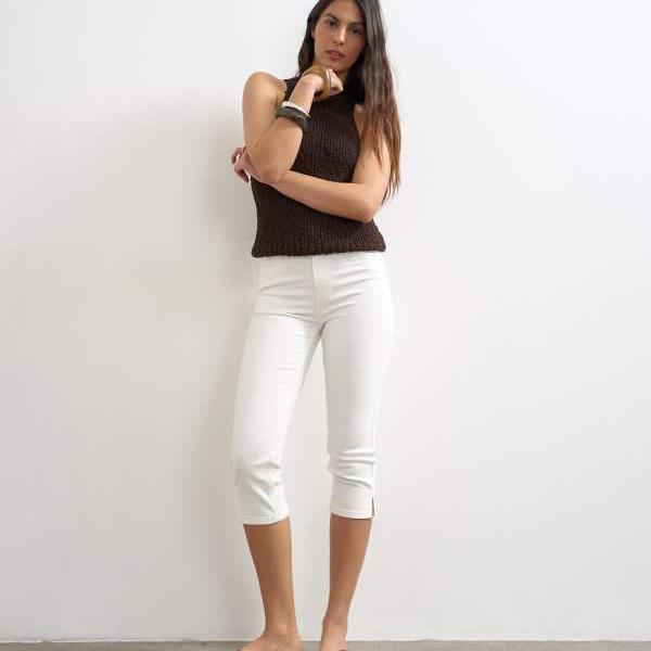 トップショップ Topshop TOPSHOP トップショップのハイライズカプリジーンズ（ホワイト） パンツ ボトム レディース 女性 インポートブランド 小さいサイズから大きいサイズまで