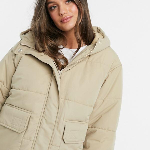 エイソス Asos Asos Asosdesignカップチーノのプチダウンジャケット アウター レディース フェアセックス インポートブランド 瑣細号から凄じいサイズまで Odeftg Com