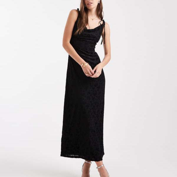 ミスセルフリッジ Miss Selfridge ミスセルフリッジのデボア カウルネック マキシドレス（ブラック） ワンピース レディース 女性 インポートブランド 小さいサイズから大きいサイズまで