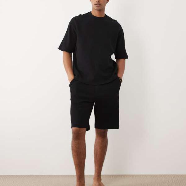 Selected 黒いことのワーヘルさる股引き（セットアップ） ズボン下 下つ方 メンズ 成人男性 インポートブランド たわい無い大きさから気が大きい大きさまで