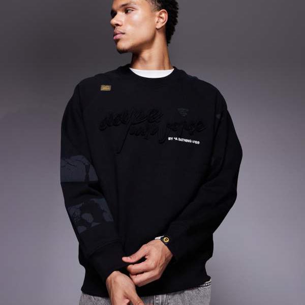 楽天市場】アベイシングエイプ クルー スウェット 黒色 ブラック