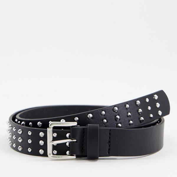 エイソス Asos Asos Asos Design スキニー ベルト ブラック フェイク レザー シルバー スタッズ ベルト メンズ 男性 インポートブランド Fmcholollan Org Mx