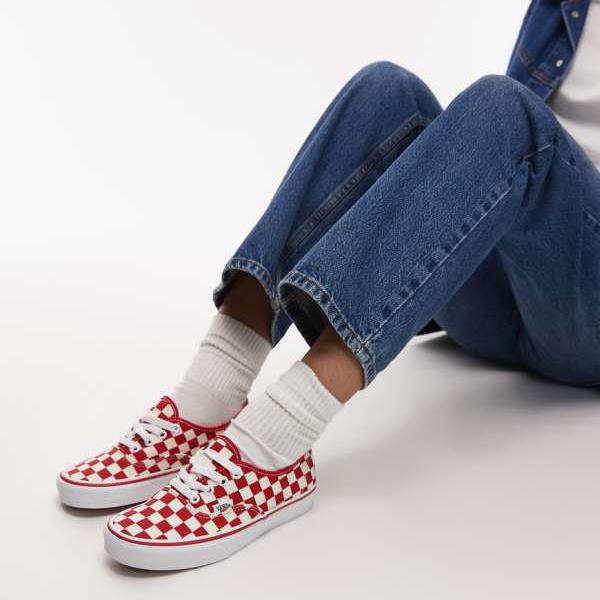 ヴァンズ Vans VANS バンズ バンズ オーセンティック スニーカー（赤と白） 靴 レディース 亭主もち インポートブランド ごく小さい大きさから大層らしい大きさまで