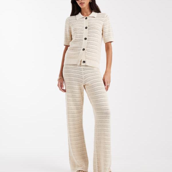 ヴェロモーダ Vero Moda Vero Modaのバーチカラーのニットワイドレッグパンツコーデ パンツ ボトム レディース 女性 インポートブランド 小さいサイズから大きいサイズまで