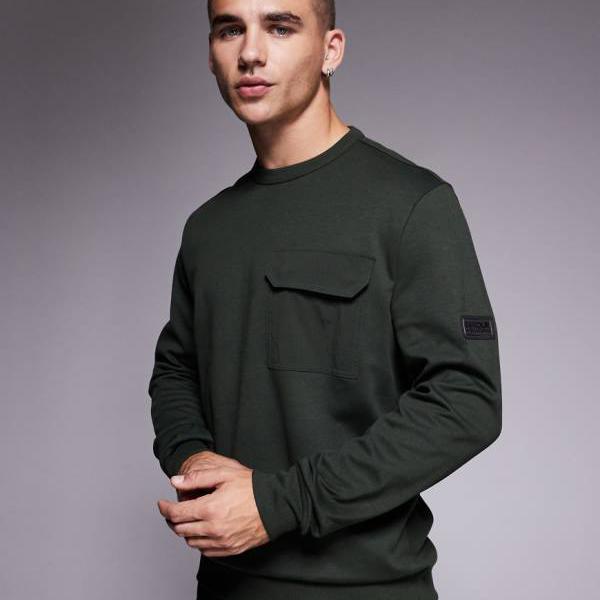 バブアーインターナショナル Barbour バブアー バーバーインターナショナル イルフォード インターロック クルーネック スウェットシャツ(セージ) トップス メンズ 男性 インポートブランド 小さいサイズから大きいサイズまで|セレクトショップ Diva Closet