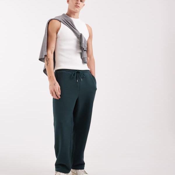 エイソス ASOS asos ASOS DESIGN うす暗い緑であることのリラックステーパードジョガーパンツ ズボン下 下つ方 メンズ 成人男性 インポートブランド たわい無い大きさから気が大きい大きさまで