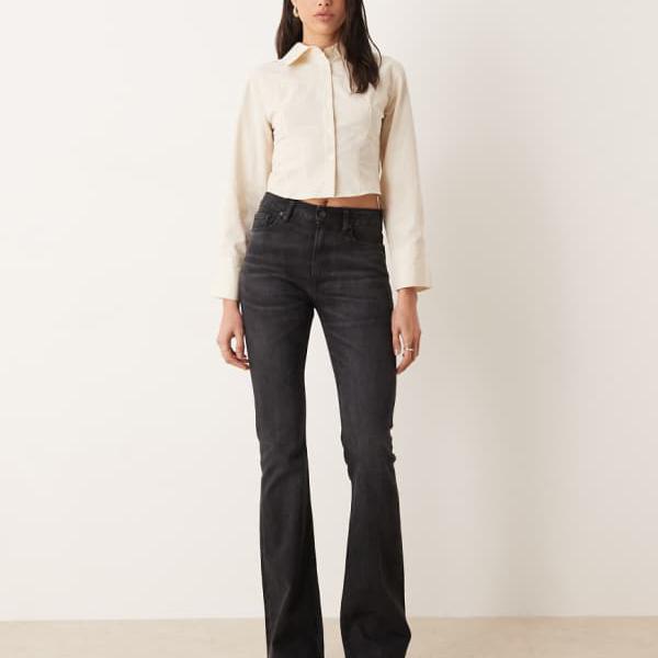 エイソス ASOS asos ASOS DESIGN トールブーツカットジーンズ（ブラック） パンツ ボトム レディース 女性 インポートブランド 小さいサイズから大きいサイズまで