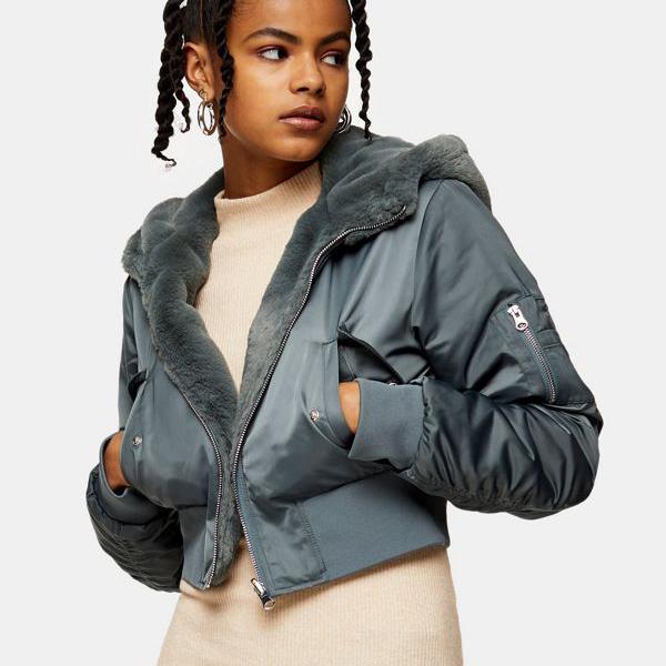 楽天1位 トップショップ Topshop Topshop トップショップリバーシブルジャケット ブルー アウター レディース 女性 インポートブランド 小さいサイズから大きいサイズまで 公式 Www Caronova Sa Com