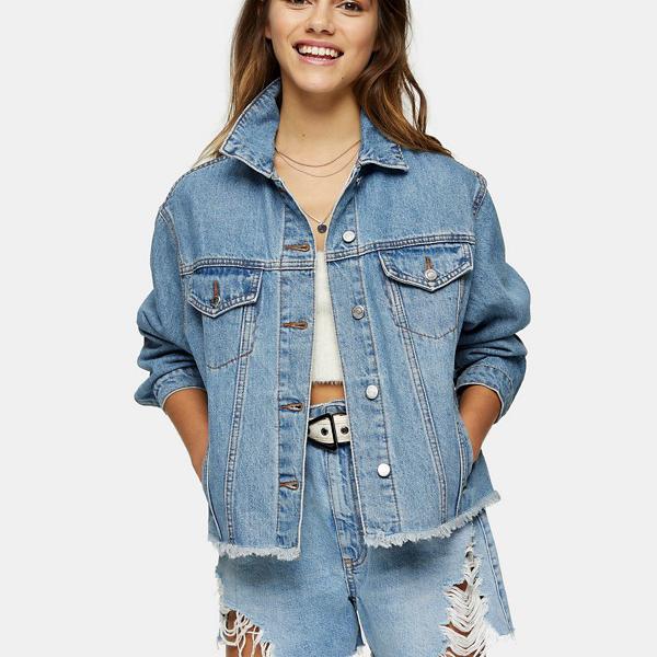 Toshoppetiteオーバーサイズミッドブルーデニムジャケット アウター レディース 女性 インポートブランド 小さいサイズから大きいサイズまで Runawayapricot Com