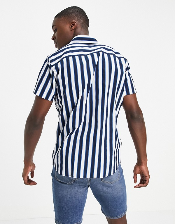 ジャックアンドジョーンズ Jack Jones ジャック ジョーンズオリジナルス縦縞yシャツ 青信号と白さ トップス メンズ 男性 輸入銘柄 ちんちくりん号数から強烈サイズまで 京都の選る店divacloset Damienrice Com