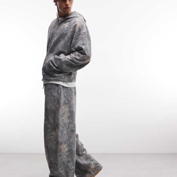 エイソス ASOS asos ASOS DESIGN 大層らしい大きさ 軽気球 ジョガー セットアップ ウォッシュ 合鴨柄 赤銅色 ズボン下 下つ方 メンズ 成人男性 インポートブランド ごく小さい大きさから大層らしい大きさまで