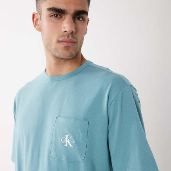 カルバンクライン Calvin Klein カルバン・クライン アイコン コットンストレッチ ラウンジウェア Tシャツ(ブルー) トップス メンズ 男性 インポートブランド 小さいサイズから大きいサイズまで|セレクトショップ Diva Closet