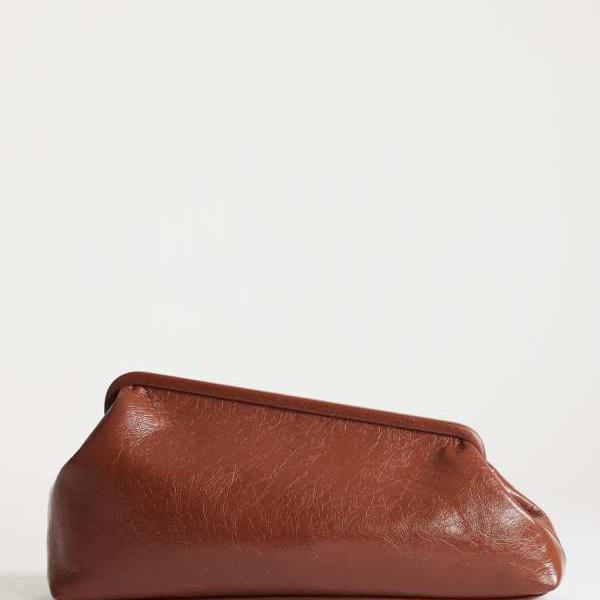 トップショップ Topshop TOPSHOP トップショップのアナ・アングルクラッチバッグ（チョコレートカラー） 鞄 レディース 女性 インポートブランド