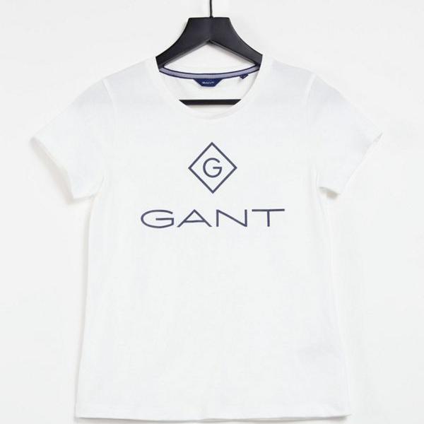 お買い得 Tシャツ カットソー ガント Gant Gantロックアップクルーネックtシャツホワイト トップス レディース 女性 インポートブランド 小さいサイズから大きいサイズまで Moto Stojany Cz