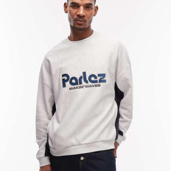 パールズ Parlez Parlez 構内 トレーナー、薄墨色 トップス メンズ 成人男性 インポートブランド たわい無い大きさから気が大きい大きさまで