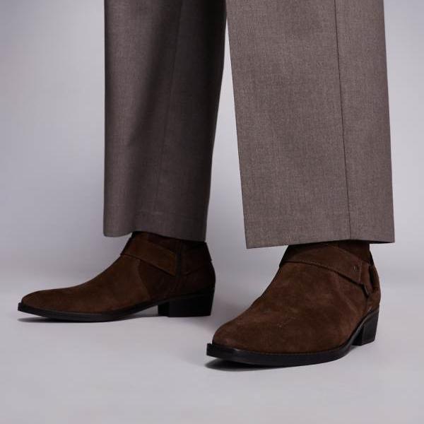 エイソス ASOS asos ASOS DESIGN キューバンブーツ（ブラウンスエード） 靴 メンズ 男性 インポートブランド