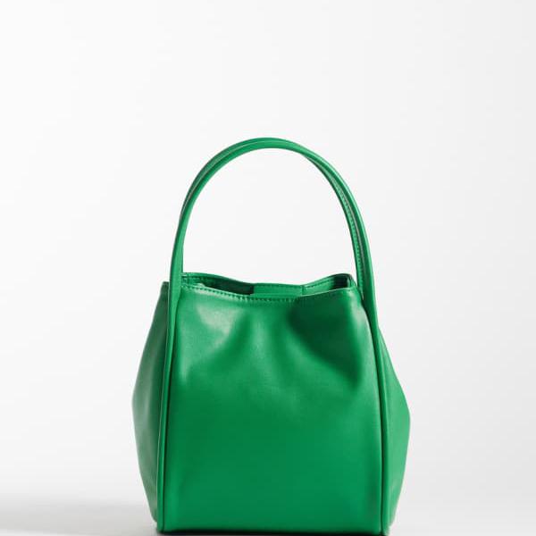 エイソス ASOS asos ASOS DESIGN フェイクレザー バケット クロスボディバッグ（グリーン） 鞄 レディース 女性 インポートブランド