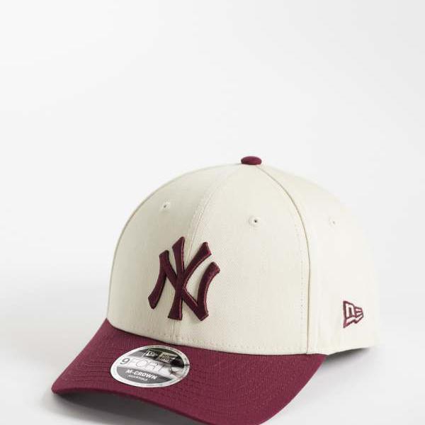 ニュー内鰓 New Era NEW ERA ニュー内鰓 NYヤンキース Mジャケット冠 コントラストピークキャップ マルチ色つや かぶり笠 レディース 成人女性 インポートブランド