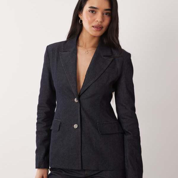 グラマラス Glamorous ダークインディゴの座標で引き付ける的なシンチブレザー アウター レディース 成人女性 インポートブランド 弱められた大きさから馬鹿でかい大きさまで