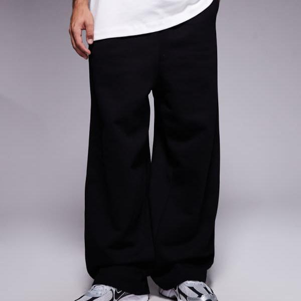 エイソス ASOS asos ASOS DESIGN プレミアムヘビーウェイトルーズフィットジョガー(400gsm、ブラック) パンツ ボトム メンズ 男性 インポートブランド 小さいサイズから大きいサイズまで
