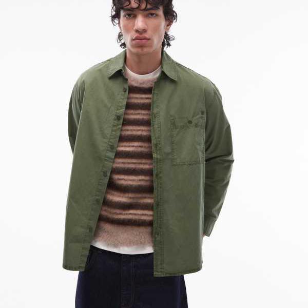 Double A By Wood Wood Cooper オーバーシャ??ツ（グリーン） トップス メンズ 男性 インポートブランド 小さいサイズから大きいサイズまで