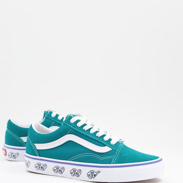 ヴァンズ Vans Vans バンズ Vans Old Skool Sidewallprintトレイナー 翠 靴 レディース 女流 インポート銘柄 瑣末号数から甚だしいサイズまで 京都の選抜ストアーdivacloset Giroveloce It