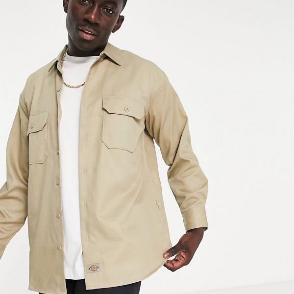 楽天市場 ディッキーズ Dickies カーキ色のディッキーズ長袖ワークシャツ トップス メンズ 男性 インポートブランド 小さいサイズから大きいサイズまで セレクトショップ Diva Closet