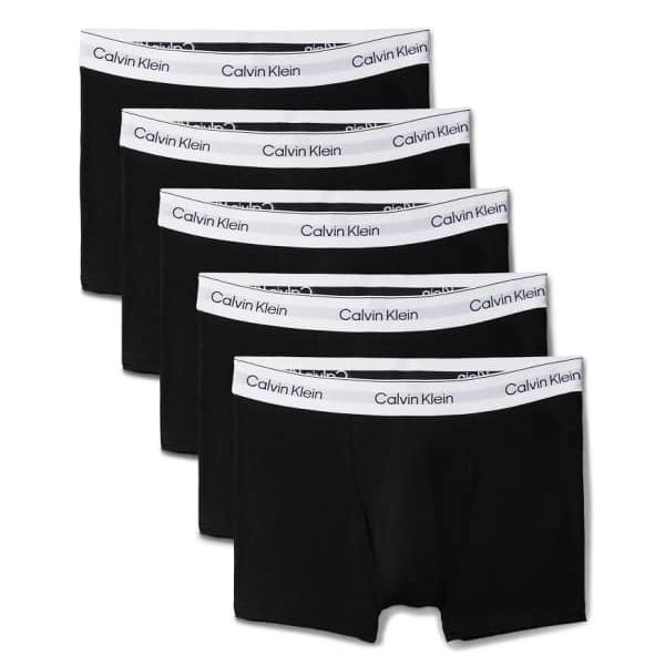 カルバンクライン Calvin Klein カルバン・クライン アイコン 綿織物 伸ばすこと 5枚組 伸び伸びするさる股引き（黒いこと） アンダー御召しもの はだ着 メンズ 成人男性 インポートブランド